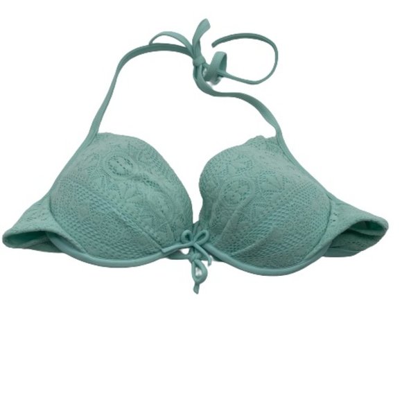 Victoria's Secret Other - Victoria's Secret Swim Halter Lace Bikini Top Mint